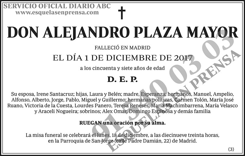 Alejandro Plaza Mayor